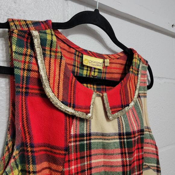 Vera Wang Christmas Academia Plaid Dress - Picture 3 of 10